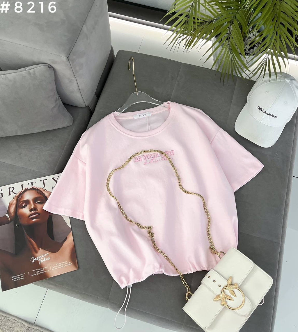 #8216 Be Your Own Chain Detail Oversized T-Shirt