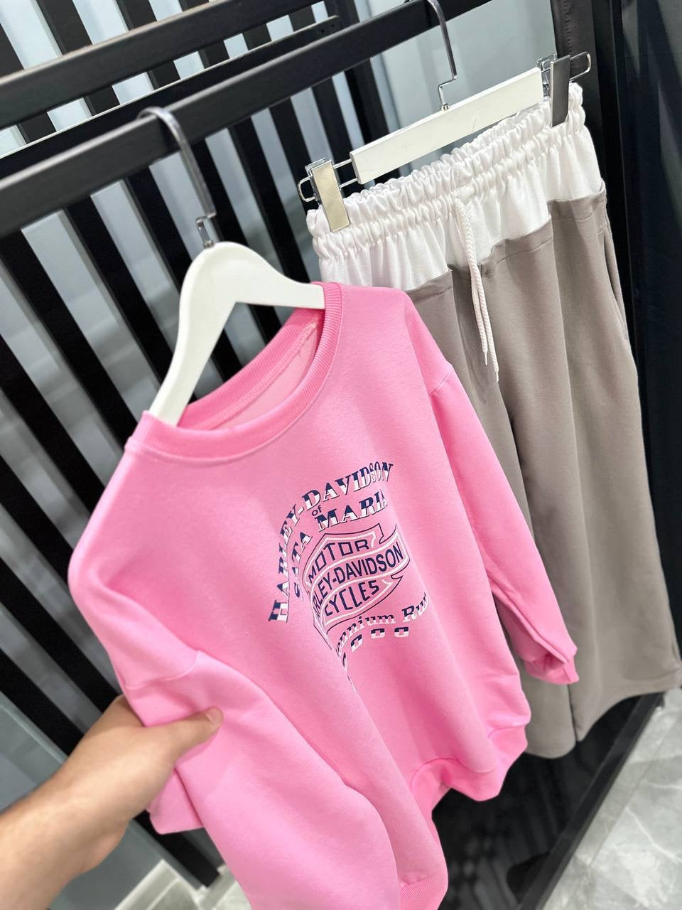 Harley-Davidson Santa Maria Oversized Sweatshirt — Pink