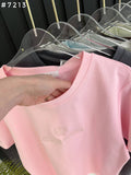 #7213 Leisure Aesthetics Chain Detail Oversized T-Shirt