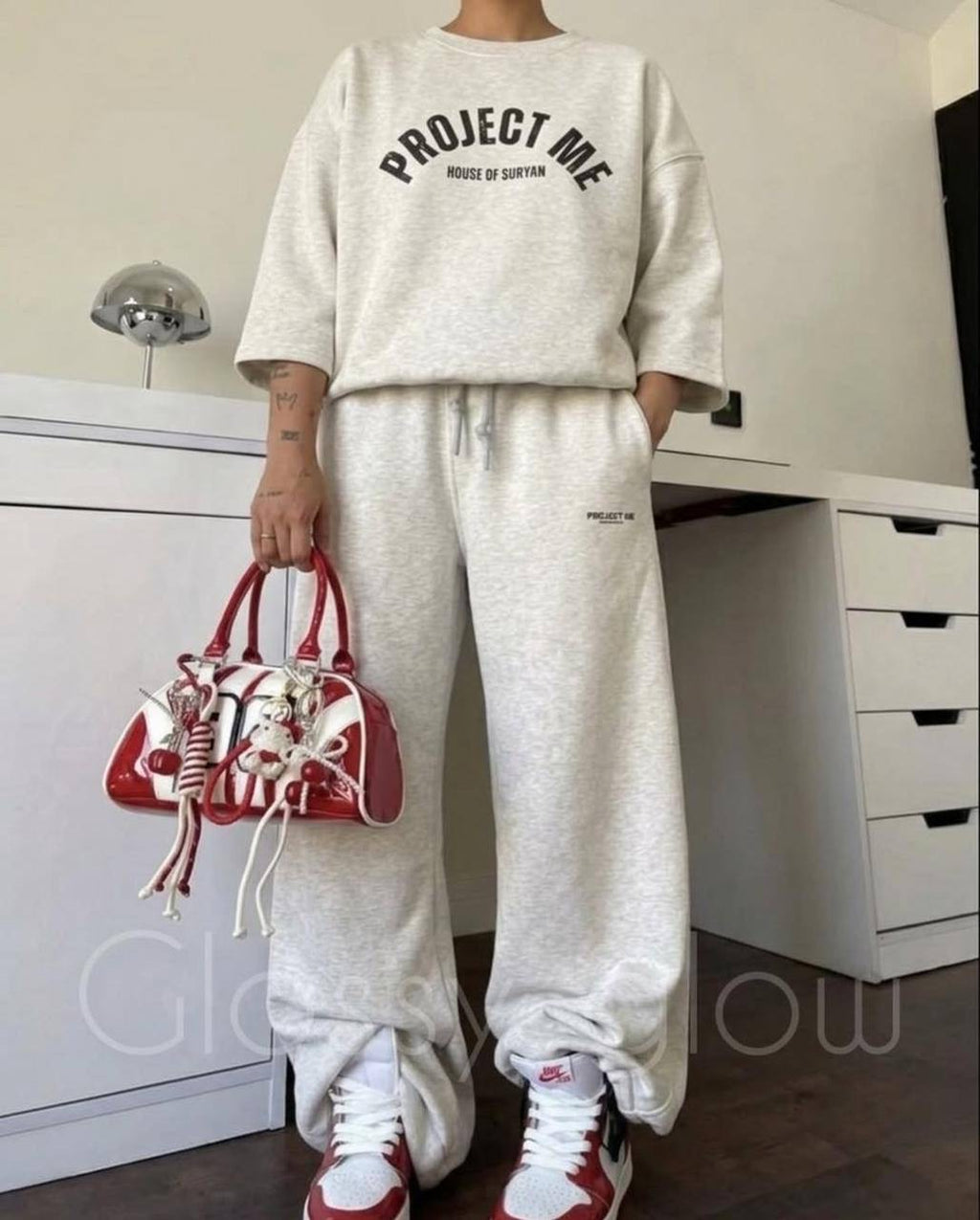 Project Me House of Suryan Oversized Tee & Wide-Leg Jogger Co-ord Set