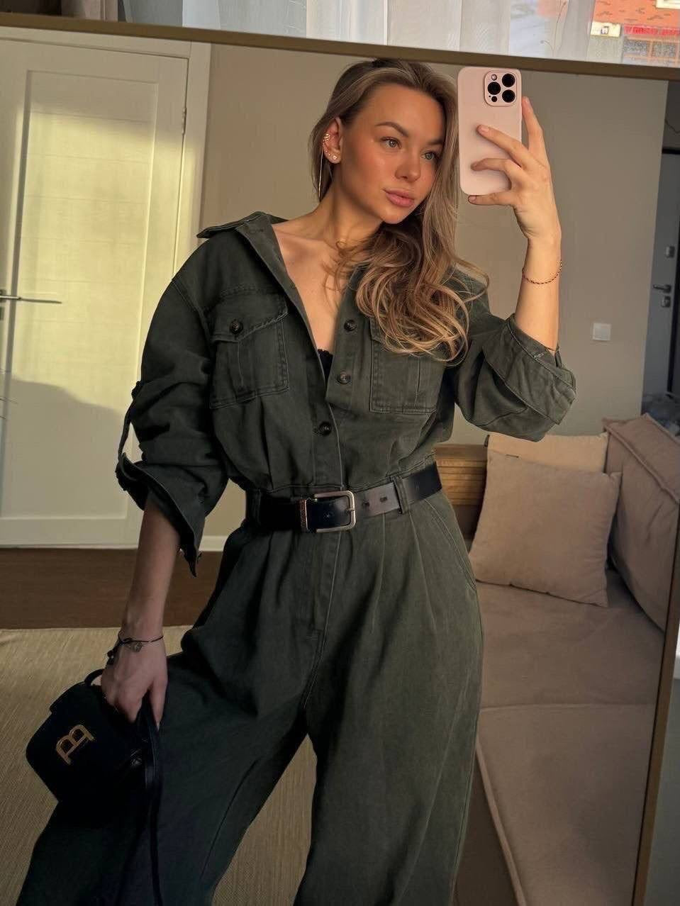 Denim Shirt & Wide-Leg Jeans Co-ord Set