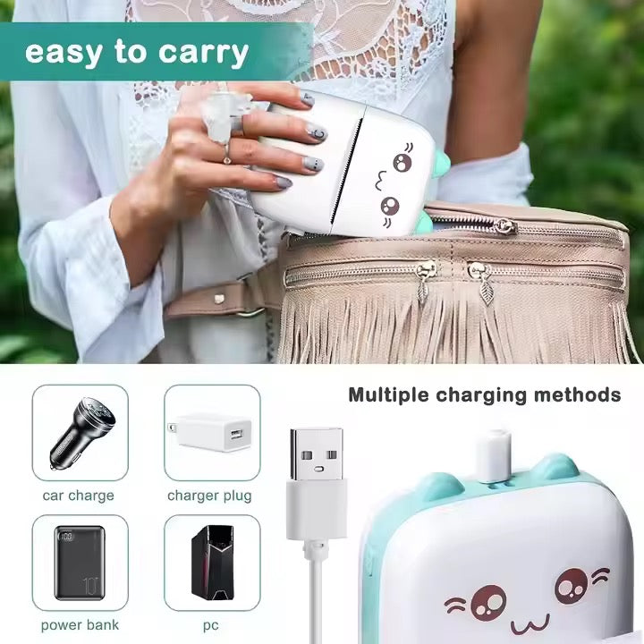Mini Thermal Printer – Cute Portable Bluetooth Photo Printer