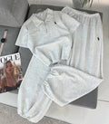 Polo Pony Embroidered Short-Sleeve Polo Crop Top & Balloon Jogger Co-ord Set