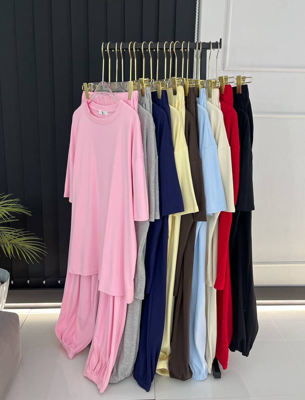 Soft Touch Oversized T-Shirt & Wide-Leg Palazzo Trousers Loungewear Set