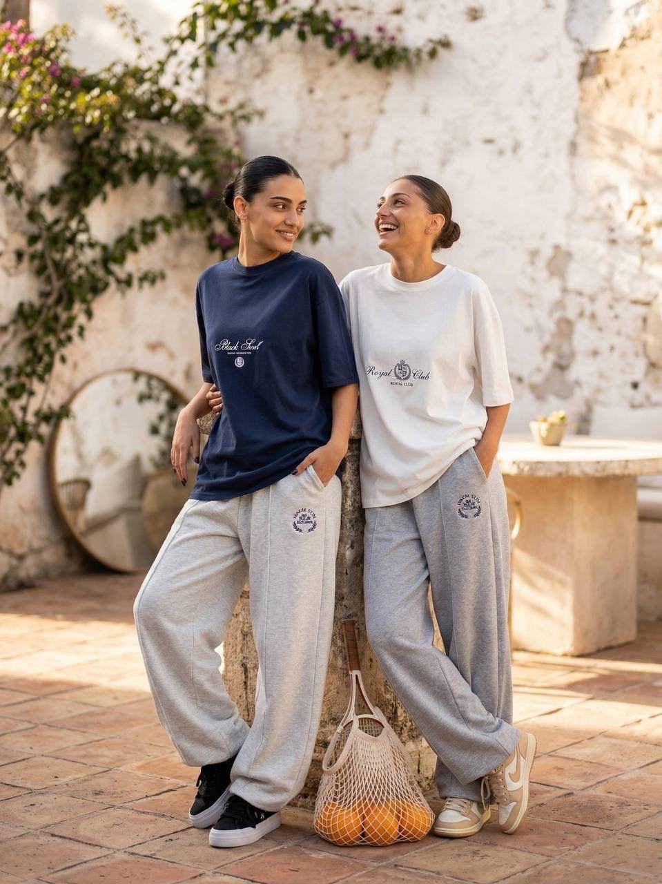 Rich Soul / Royal Club Oversized T-Shirt & Wide-Leg Sweatpants Co-ord Set