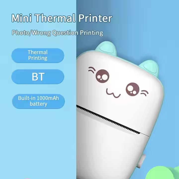 Mini Thermal Printer – Cute Portable Bluetooth Photo Printer