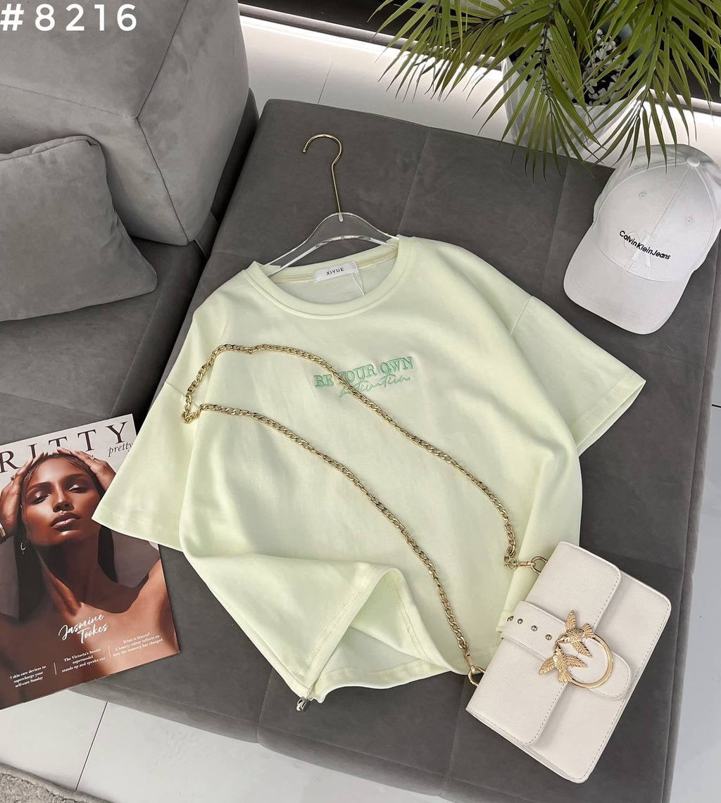 #8216 Be Your Own Chain Detail Oversized T-Shirt