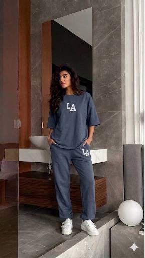 LA Oversized T-Shirt & Jogger Co-ord Set