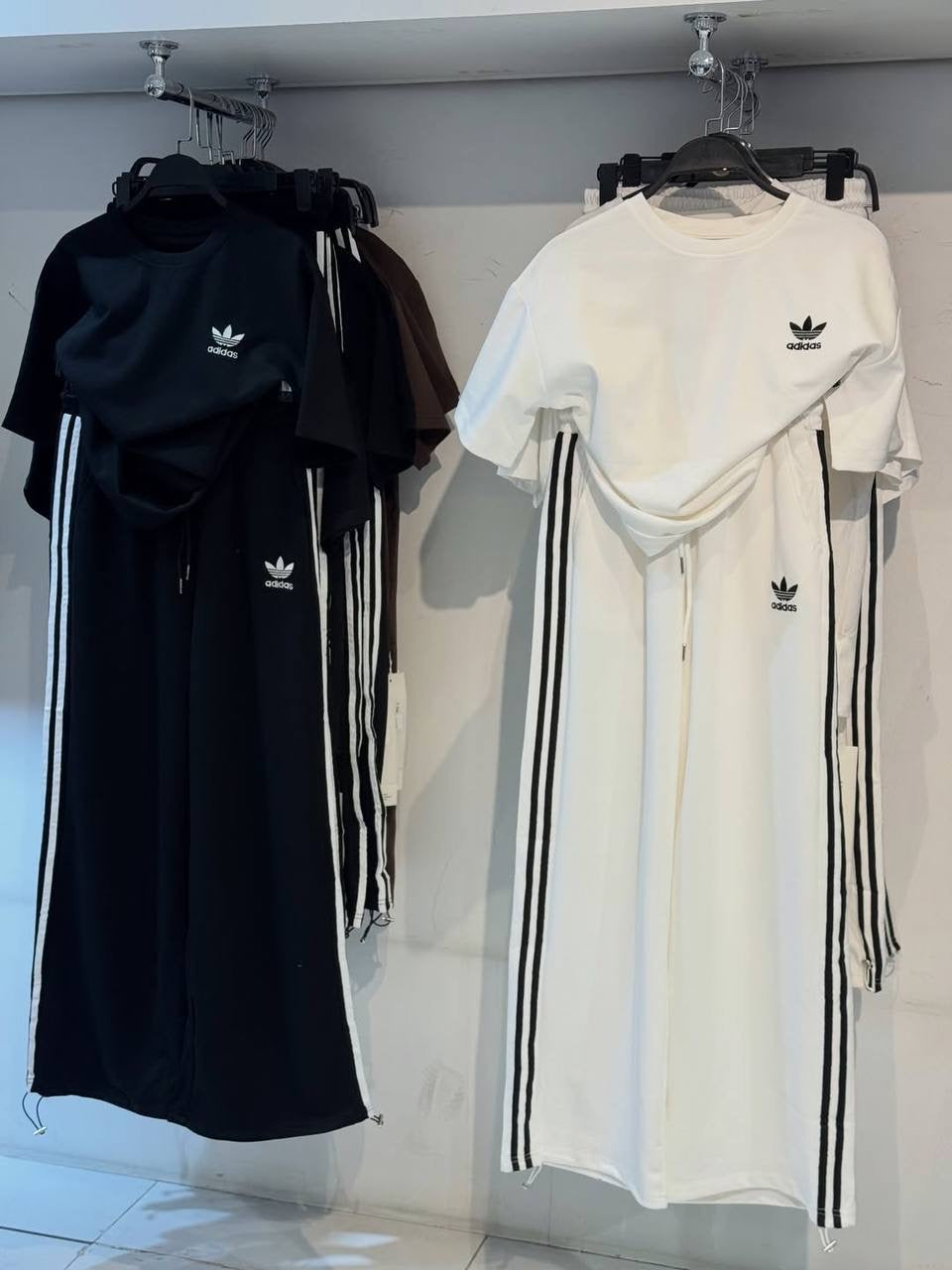 Adidas Originals 3-Stripe Oversized T-Shirt & Wide-Leg Trousers Co-ord Set
