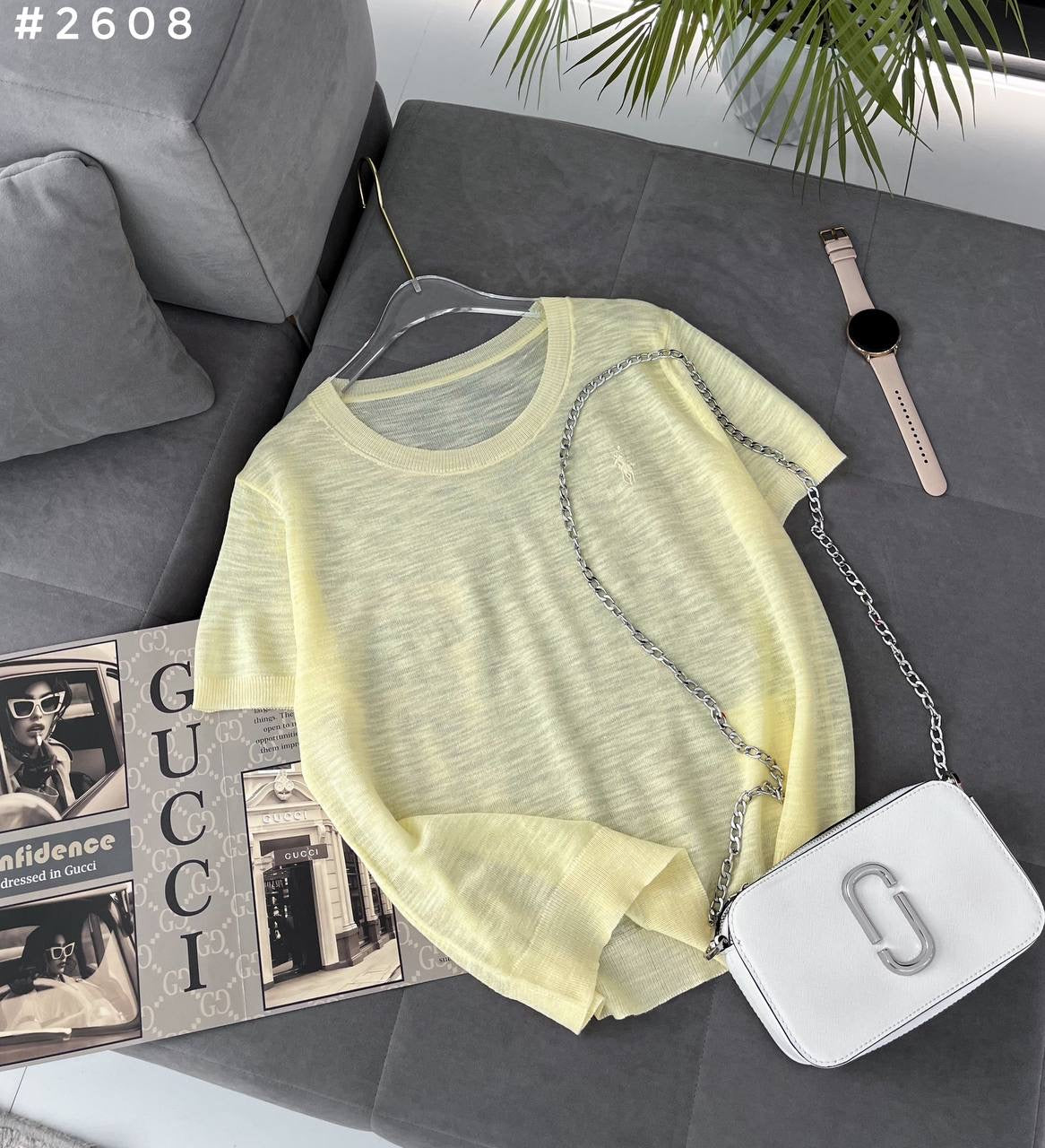 Polo Pony Embroidered Lightweight Knit Oversized T-Shirt #2608