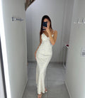 Ditsy Floral Satin Slip Maxi Dress