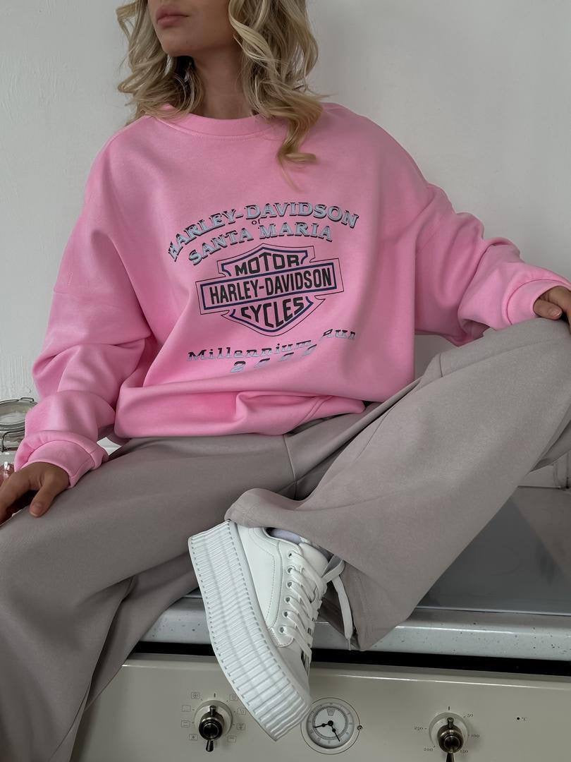 Harley-Davidson Santa Maria Oversized Sweatshirt — Pink