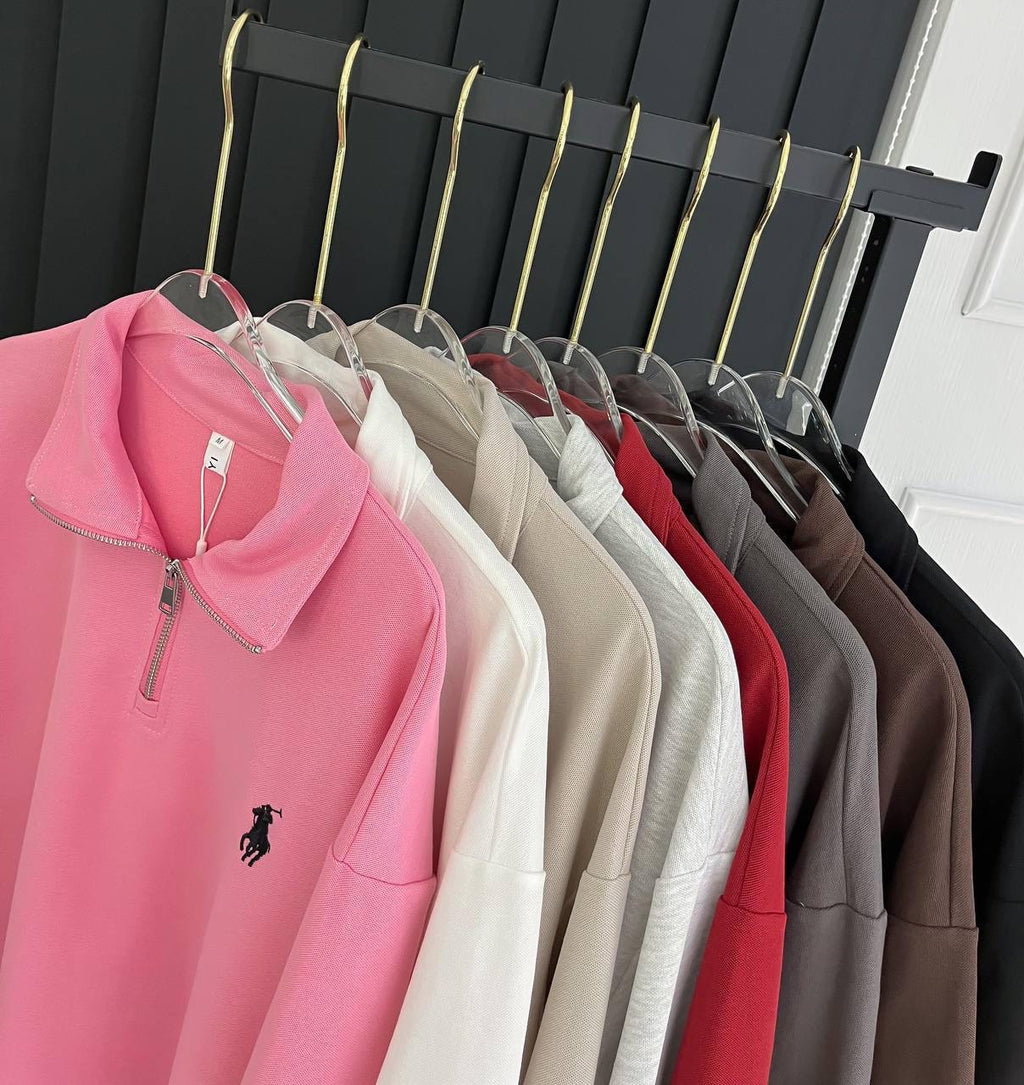 Polo Half-Zip Short-Sleeve Top & Shorts Co-ord Set