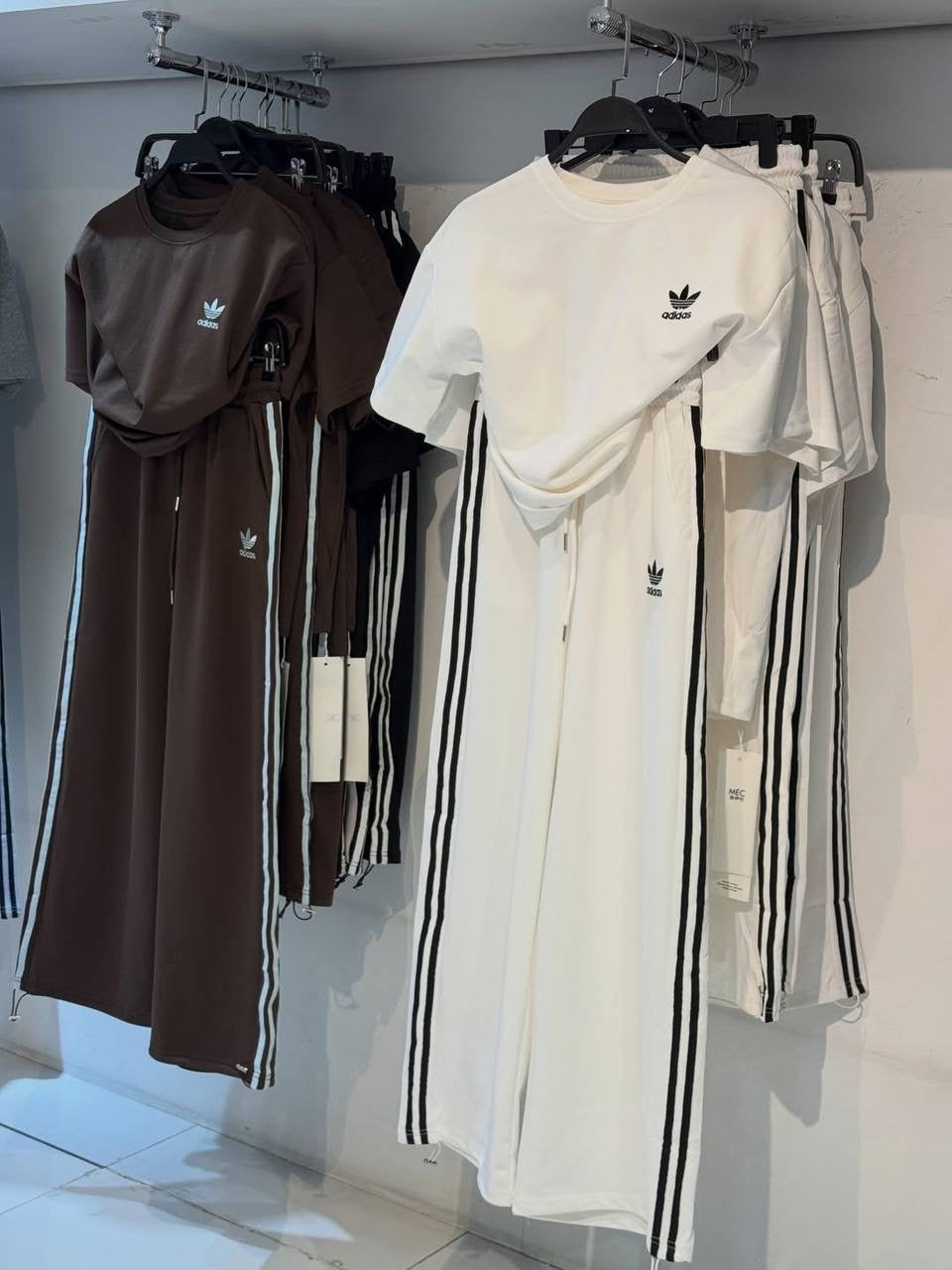 Adidas Originals 3-Stripe Oversized T-Shirt & Wide-Leg Trousers Co-ord Set