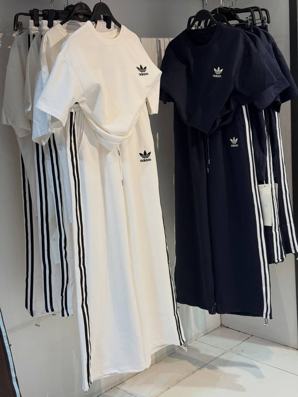 Adidas Originals 3-Stripe Oversized T-Shirt & Wide-Leg Trousers Co-ord Set