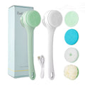Electric Body Scrubber Brush with Long Handle – 4-in-1 Silicone Bath Brush