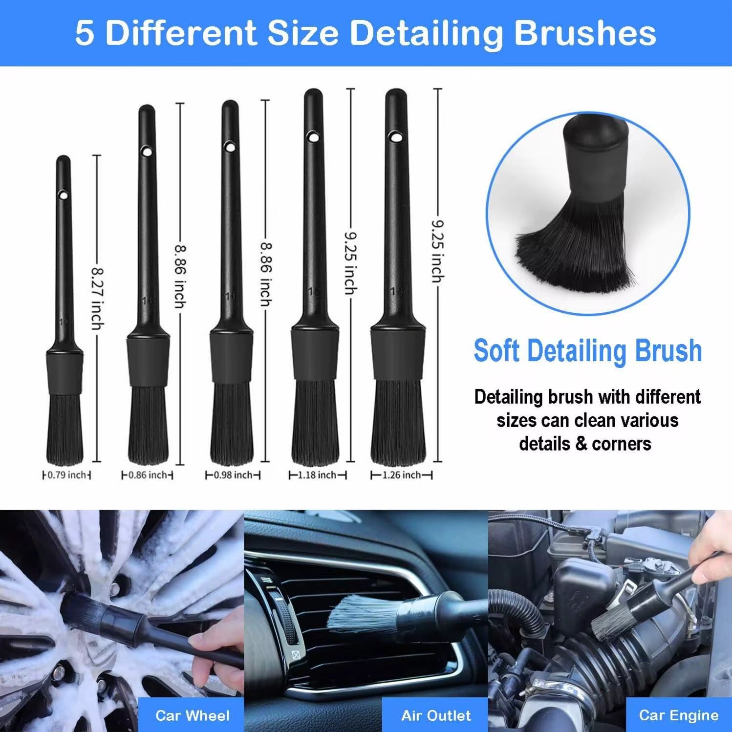 ELECTRIC CAR CLEANING BRUSH SET