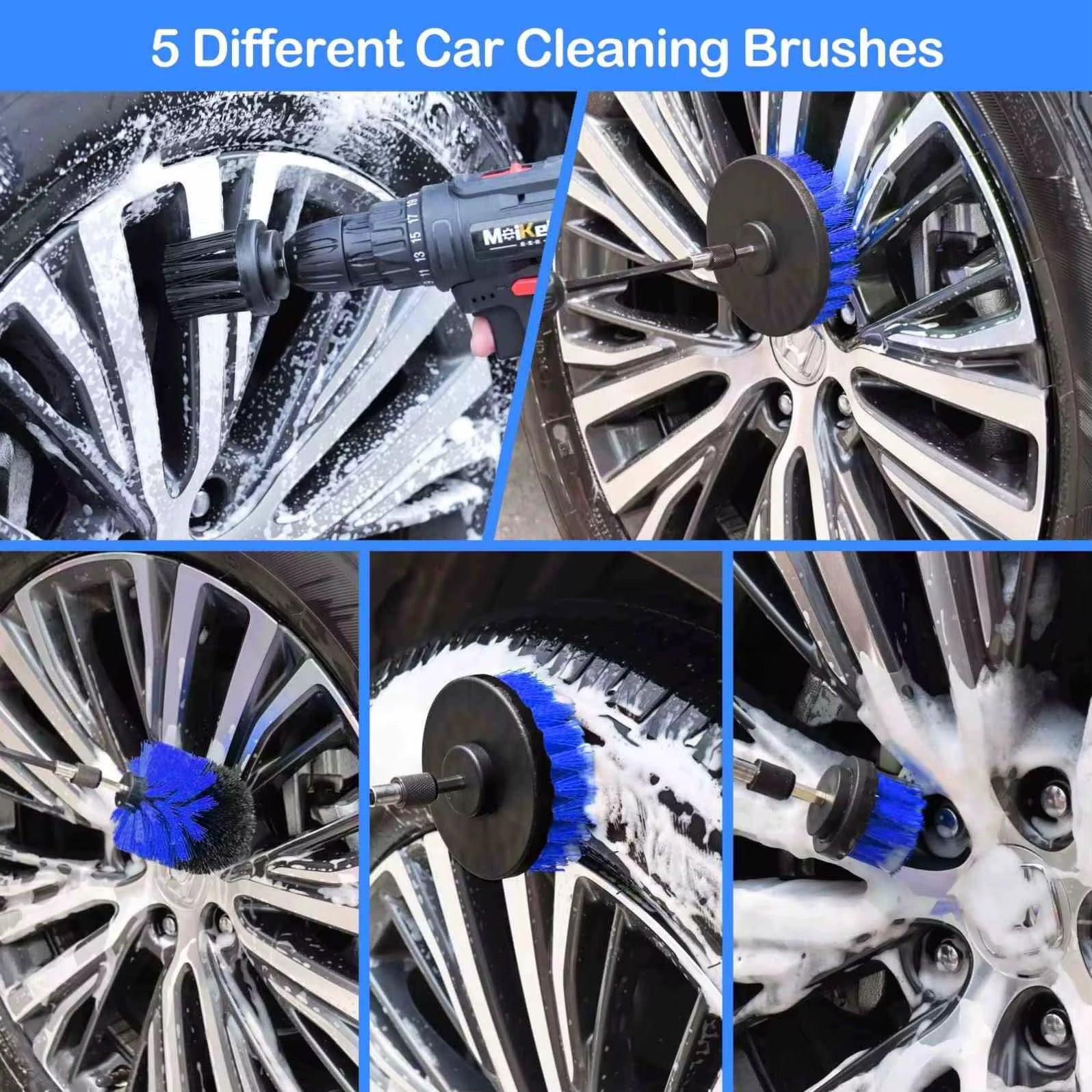 ELECTRIC CAR CLEANING BRUSH SET